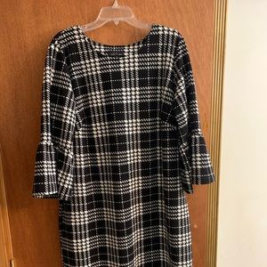 Hounds Tooth black and white dress Size 2X
